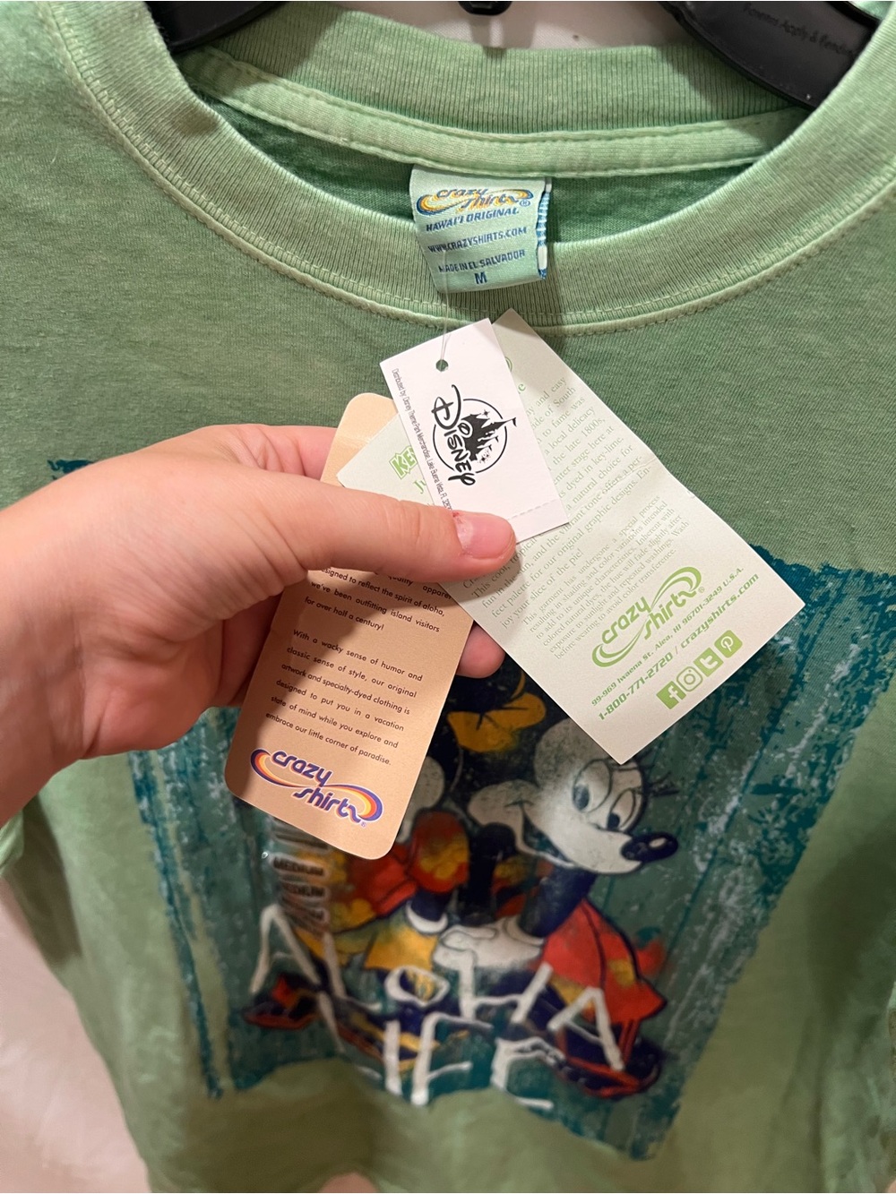 Disney Green Aloha Life Mickey & Minnie Graphic Tee - Picture 5 of 9
